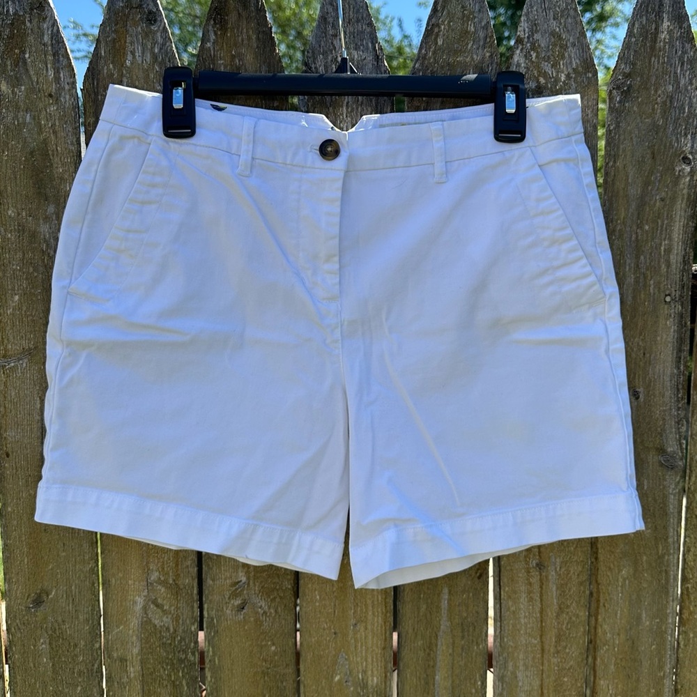 Boden White Stretch Cotton Shorts Women’s Size 8 Chino Casual - Picture 5 of 10